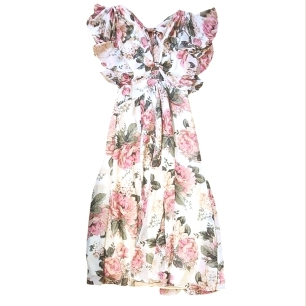 DIVINE HERITAGE FLORAL‎ MIDI DRESS XS - Picture 3 of 12